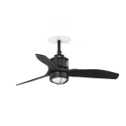 Faro - Just Ventilateur de plafond S encastrable Ø810 noir 3 pâles 3000K