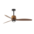 Faro - Weaver Ventilateur de plafond Ø1280 noir 3 pâles Nogal 3000K Tuya