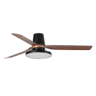 Faro - Punt Tub Tak Ø1300 noir 3 pâles Nogal 4000K