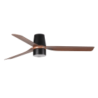 Faro - Punt Tub Tek Ø1300 noir 3 pâles Nogal 3000K Tuya