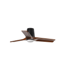 Faro - Heywood Tub S Ø900 noir 3 pâles Nogal Osc 10W Swt Tuya