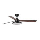 Faro - Rudder Tak L 3 Ø1320 noir 3 pâlesne Nogal 2700K Tuya