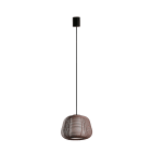 Faro - Narita suspension collerette marron rouille 1Xe27