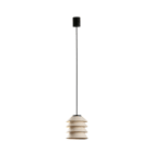 Faro - Toba suspension collerette Beige 1Xe27