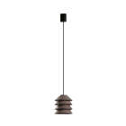 Faro - Toba suspension collerette marron 1Xe27
