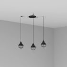 Faro - Claire Lampe Suspension Noire 3L E27 50/60Hz 15W IP 20 classeI 100V-240V