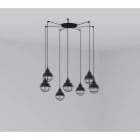 Faro - Claire Lampe Suspension Noire 7L E27 50/60Hz 15W IP 20 classeI 100V-240V
