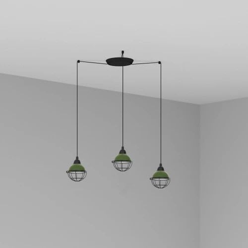 Faro - Claire Lampe Suspension Verte 3L E27 50/60Hz 15W IP 20 classeI 100V-240V