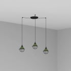 Faro - Claire Lampe Suspension Verte 3L E27 50/60Hz 15W IP 20 classeI 100V-240V