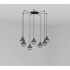 Faro - Claire Lampe Suspension Verte 7L E27 50/60Hz 15W IP 20 classeI 100V-240V