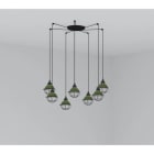 Faro - Claire Lampe Suspension Verte 7L E27 50/60Hz 15W IP 20 classeI 100V-240V