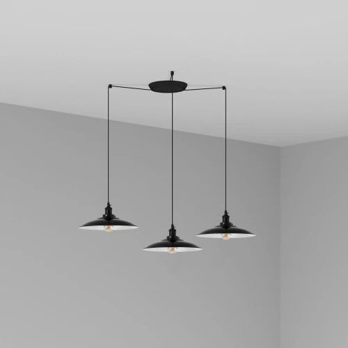 Faro - Lang Lampe Suspension Noire 3L E27 50/60Hz 15W IP 20 classeI 100V-240V