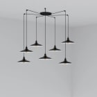 Faro - Lang Lampe Suspension Noire 7L E27 50/60Hz 15W IP 20 classeI 100V-240V