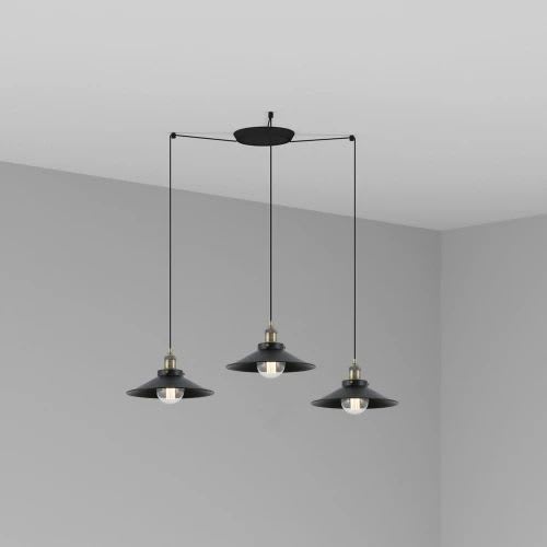 Faro - Marlin Lampe Suspension Noire 3L E27 50/60Hz 15W IP 20 classeI 100V-240V