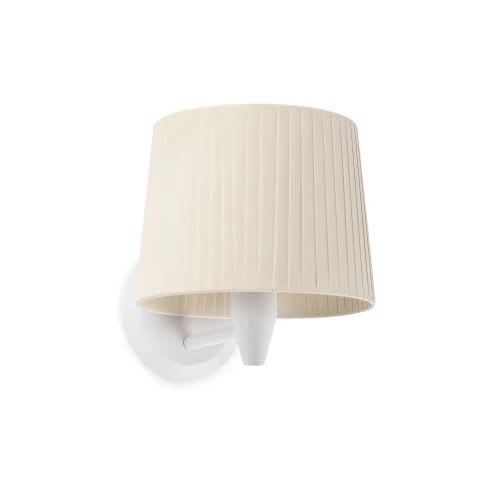 Faro - Samba Lampe Applique Blanc/Enrubanné Beige E27 50/60Hz 15W IP 20 classeI 100V-24