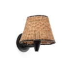 Faro - SUMBA Lampe applique noire/rotin E27 50/60Hz 15W IP 20 classe I100V-240V