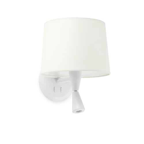 Faro - Conga Lampe Applique Avec Lecteur Blanc/Blanc E27 50/60Hz 15W IP 20classe I 100V