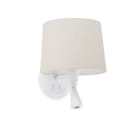 Faro - Conga Lampe Applique Avec Lecteur Blanc/Beige E27 50/60Hz 15W IP 20classe I 100V