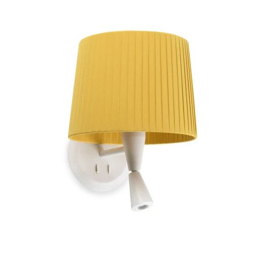 Faro - Samba Lampe Applique Avec Lecteur Blanc/Enrubanné Jaune E27 50/60Hz 15W IP20 cla