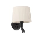 Faro - Samba Lampe Applique Avec Lecteur Noire/Enrubanné Beige E27 50/60Hz 15W IP20 cla