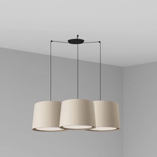Faro - Samba Lampe Suspension Noir/Beig 3L E27 50/60Hz 15W IP 20 classeII 100V-240V