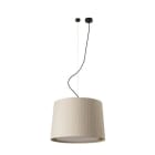 Faro - Samba Lampe Suspension Noir/Enrubanné Beige Ø450 E27 50/60Hz 15W IP 20classe II