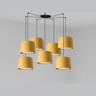 Faro - Samba Lampe Suspension Noir/Jaune 7L E27 50/60Hz 15W IP 20 classeII 100V-240V