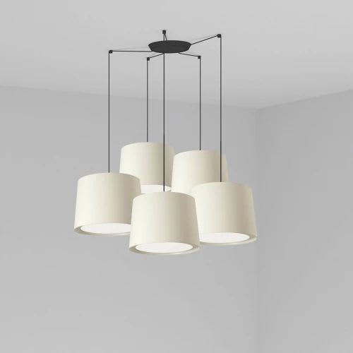 Faro - Conga Lampe Suspension Blanche 5L E27 50/60Hz 15W IP 20 classeII 100V-240V