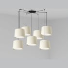 Faro - Conga Lampe Suspension Blanche 7L E27 50/60Hz 15W IP 20 classeII 100V-240V