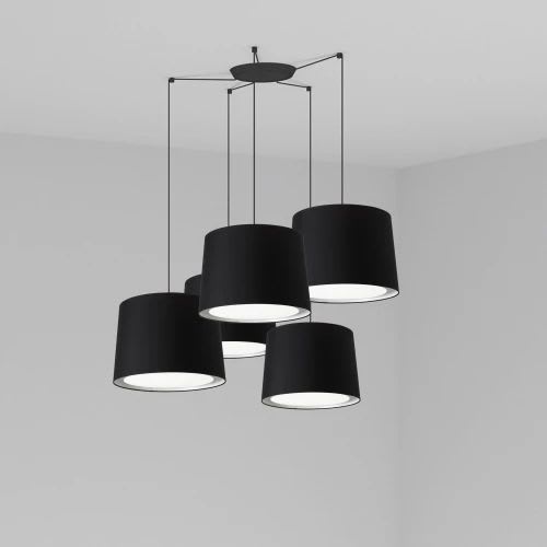 Faro - Conga Lampe Suspension Noire 5L E27 50/60Hz 15W IP 20 classeII 100V-240V