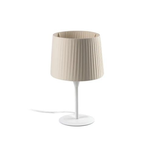 Faro - Samba Mini Lampe De Table Avec Un Blanc/Enrubanné Beige E27 50/60Hz15W IP 20 cla