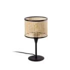 Faro - Mambo Mini Lampe De Table Avec Un Noire/Rotin E27 50/60Hz 15WIP 20 classe II 100