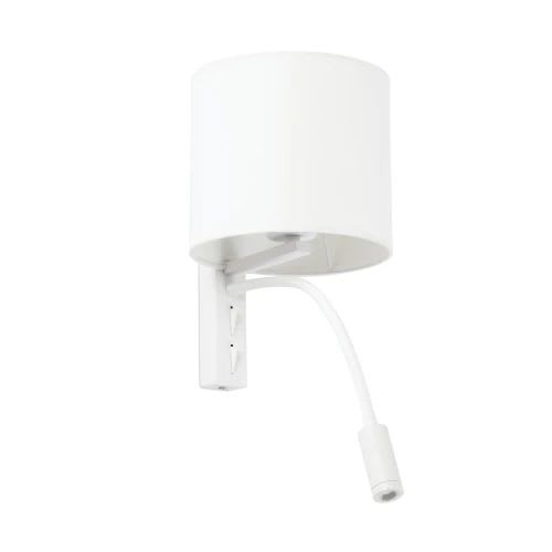 Faro - Tira Lampe Applique Blanche Avec Lecteur Led E27 50/60Hz 15W IP20 classe I 100V-