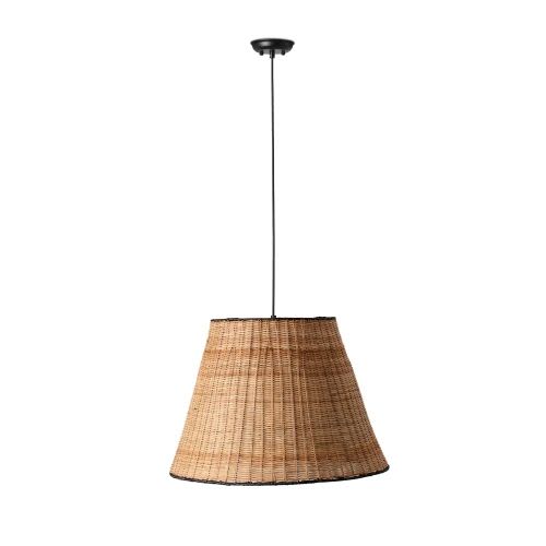 Faro - SUMBA Lampe suspension noire/rotin E27 50/60Hz 15W IP 20 classe I100V-240V