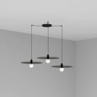 Faro - Plat Lampe Suspension Noire 3L E27 50/60Hz 15W IP 20 classeII 100V-240V