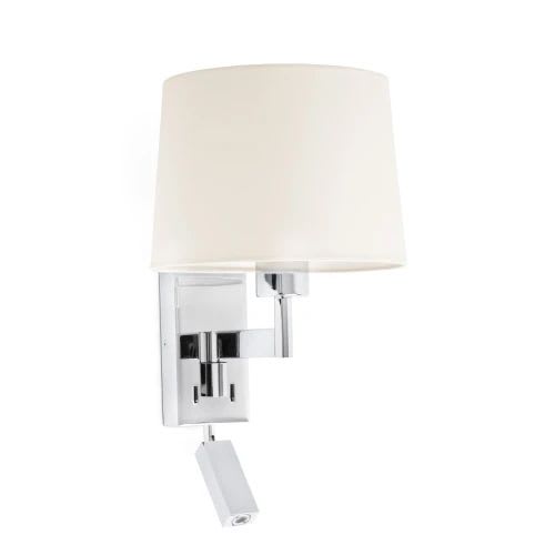 Faro - Artis Lampe Applique Avec Lecteur Chrome/Blanc E27 50/60Hz 15W IP 20classe I 100