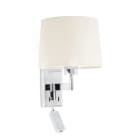 Faro - Artis Lampe Applique Avec Lecteur Chrome/Blanc E27 50/60Hz 15W IP 20classe I 100