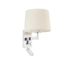 Faro - Artis Lampe Applique Avec Lecteur Chrome/Beige E27 50/60Hz 15W IP 20classe I 100