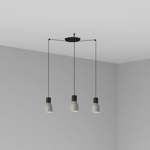 Faro - Kombo Lampe Suspension Gris Ø120 3L E27 50/60Hz 15W IP 20classe II 100V-240V