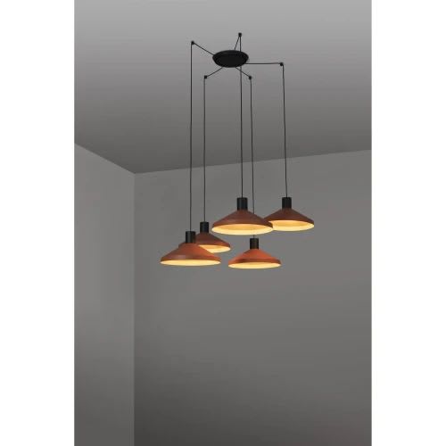 Faro - Kombo Terracotta Lampe Suspension Beige Ø400 5L E27 50/60Hz 15W IP20 classe II 1