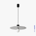 Faro - CONFETTI Lampe suspension en marmoreal recyclé ø45cm E27 50/60Hz 15W IP20 classe