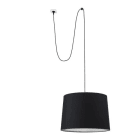 Faro - Conga Lampe Suspension Noire Avec Fiche E27 50/60Hz 15W IP 20classe II 100V-240V