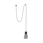 Faro - Kombo Lampe Suspension Gris Ø120 Avec Fiche E27 50/60Hz 15W IP20 classe II 100V-