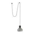 Faro - Kombo Lampe Suspension Gris Ø200 Avec Fiche E27 50/60Hz 15W IP20 classe II 100V-