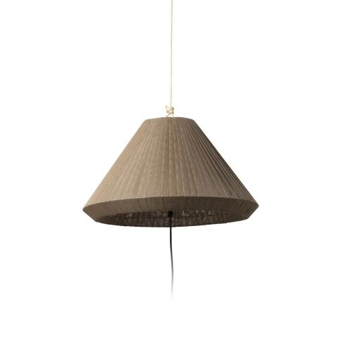 Faro - Saigon Lampe Portable Et Suspension Grise/Marron T70 Hole Cap E27 50/60Hz15W IP