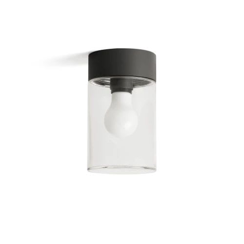Faro - KILA Plafonnier en gris foncé transparent E27 50/60Hz 15W IP 65classe I 100V-240