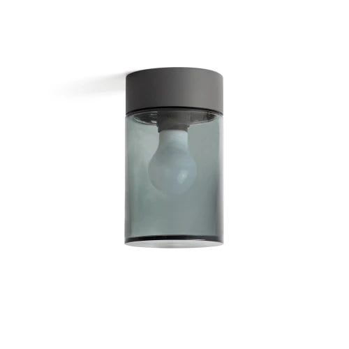 Faro - KILA Plafonnier en gris foncé fumé E27 50/60Hz 15W IP 65classe I 100V-240V