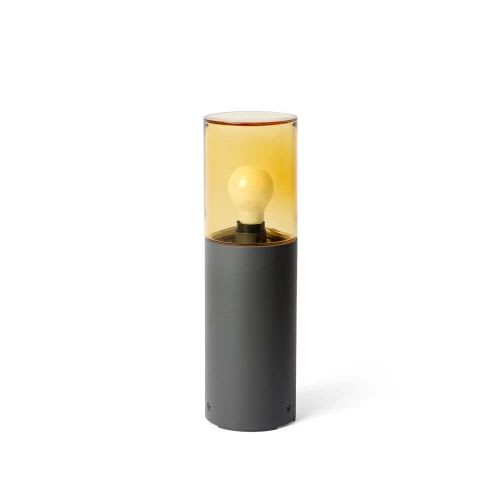 Faro - KILA Lampe balise gris foncé H400 ambre E27 50/60Hz 15W IP65 classe I 100V-240V