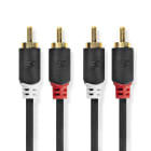 FINDIS Sud Est - Câble audio stéréo | 2x RCA Male | 2x RCA Male | Plaqué or | 5.00 m | R