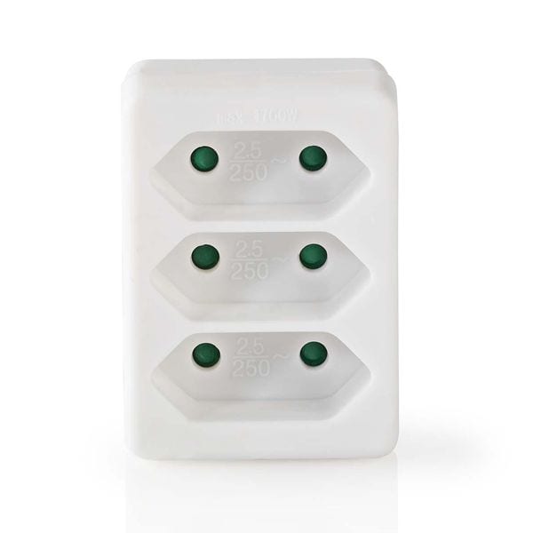 FINDIS Sud Est - BLOC MURAL 3 PRISES  Type F (CEE 7/7) | 250 V AC 50 Hz | Côté câble d'a